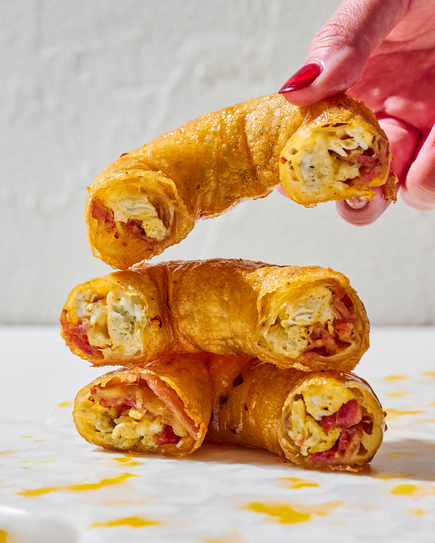 Rice Paper Breakfast Bagels