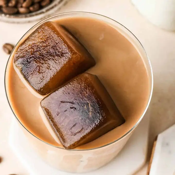 Eggnog Ice Cubes for Iced Coffee or Tea